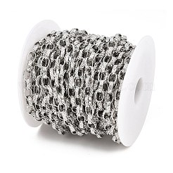 304 Stainless Steel Textured Rolo Chains&nbsp;CHS-C022-02P