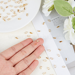 304ステンレススチールスナップオンベイル  ゴールドカラー  6x3x2.2mm  5.5x2.5mm内径  100個/箱&nbsp;STAS-UN0003-55G