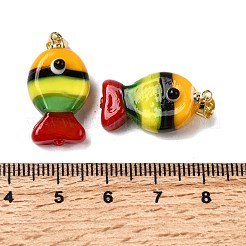 Handmade Lampwork Pendants&nbsp;LAMP-A007-01G-05-03