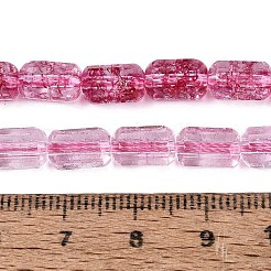 Crackle Transparent Glass Beads Strands&nbsp;GLAA-N068-05A-08