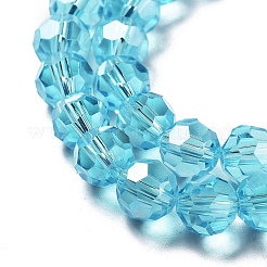Electroplate Transparent Glass Beads Strands&nbsp;LS-EGLA-A035-T8mm-A08