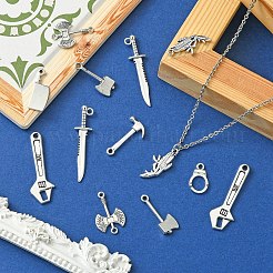 40Pcs 8 Styles Tibetan Style Alloy Pendants&nbsp;TIBEP-YW0001-75