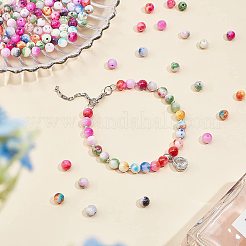 200Pcs 10 Colors Natural Dyed White Jade Beads&nbsp;G-GA0001-41