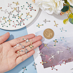 45Pcs 15 Styles Alloy Rhinestone Cabochons&nbsp;MRMJ-HY0001-23