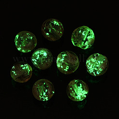Handmade Luminous Inner Flower Lampwork Beads&nbsp;LAMP-TD001-8mm-03-01