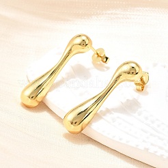 Rack Plating Brass Teardrop Stud Earrings for Women&nbsp;EJEW-Z019-08G