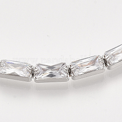 Adjustable Brass Cubic Zirconia Slider Bracelets&nbsp;BJEW-S142-01A-P