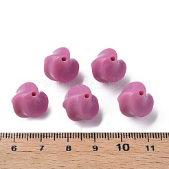 不透明なアクリルビーズ  ツイスト  フラミンゴ  14.5x14x14mm  穴：1.6mm  約390個/500g&nbsp;MACR-S373-139-A13