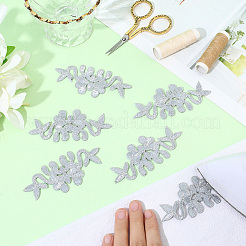 10Pcs Flower Polyester Iron on/Sew on Patches&nbsp;DIY-GF0011-76A