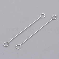 アイアンアイピン  カドミウムフリー＆鉛フリー両面アイピン  銀  30x0.4mm  穴：1.8mm  ヘッド：3mm&nbsp;IFIN-S126-01D-S