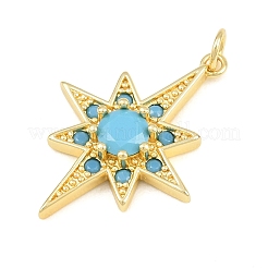 Brass Micro Pave Sky Blue Cubic Zirconia Pendants&nbsp;CU-CBA4A93-03H-G