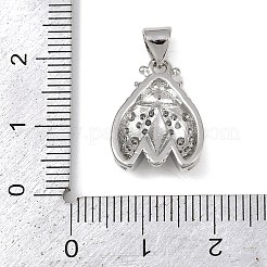Brass Micro Pave Cubic Zirconia Pendants&nbsp;KK-A260-07E-P