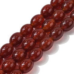 天然石カーネリアンビーズ連売り  染め＆加熱  オーバル  12x10mm  穴：1.2mm  約34~35個/連  15.83~15.98''（40.2~40.6センチメートル）&nbsp;G-F801-F01-03