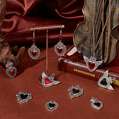 16Pcs 8 Styles Gothic Themed Alloy Pendants&nbsp;ENAM-UN0001-09