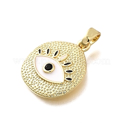 Brass Micro Pave Cubic Zirconia Pendants&nbsp;KK-P336-10G