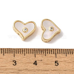 Brass Pave Clear Cubic Zirconia Multi-Strand Links&nbsp;KK-B098-04G-02
