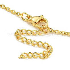 Ion Plating(IP) 304 Stainless Steel Cable Chain Necklaces&nbsp;NJEW-H040-03G