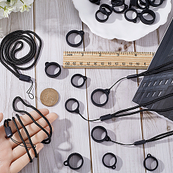 24Pcs 2 Style Silicone Rings with 12Pcs Adjustable Necklace Lanyard Anti-Lost Pendant Holder&nbsp;DIY-GF0008-09A