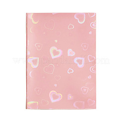 50Pcs PP Heart Pattern Laser Card Film&nbsp;AJEW-TADJ0001-27C
