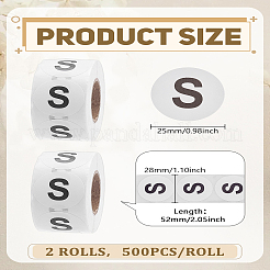 2 Rolls Paper Self-Adhesive Clothing Size Labels Sticker Rolls&nbsp;DIY-LP0005-32A