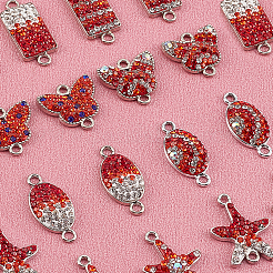 16Pcs 8 Style Rack Plating Alloy Connector Charms&nbsp;FIND-AR0001-64
