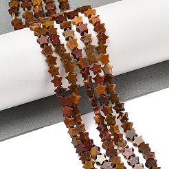 天然石オーシャンジャスパービーズ連売り  スター  5.5~6x5.5~6x2.5mm  穴：1mm  約76個/連  15.31~15.35''（38.9~39センチメートル）&nbsp;G-H087-C08-01
