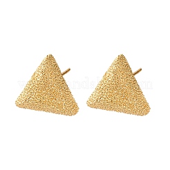 Brass Textured Stud Earrings&nbsp;EJEW-A143-02D-G