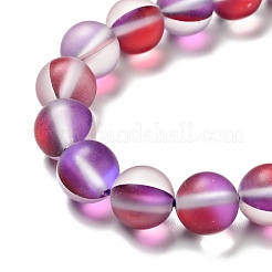 Electroplated Synthetic Moonstone Beads Strands&nbsp;G-F142-A01-M