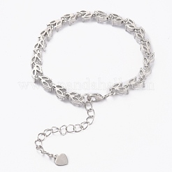 Brass Charm Bracelets&nbsp;BJEW-B010-01P