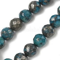 Natural Pyrite Beads Strands&nbsp;G-K181-K02