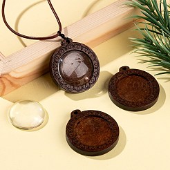 DIY Flat Round Pendant Making Kit&nbsp;DIY-LS0003-90