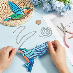 Acrylic Hummingbird Hanging Ornaments&nbsp;HJEW-WH20004-07