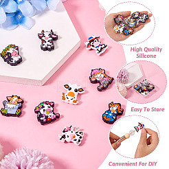 9Pcs 9 Styles Silicone Focal Beads&nbsp;SIL-TA0002-41