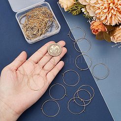 80Pcs Long-Lasting Plated Brass Hoop Earrings Findings&nbsp;KK-CN0003-13