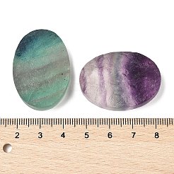 天然の蛍石カボション  オーバル  35~35.5x25~25.5x8.5~10.5mm&nbsp;G-K338-38C-04