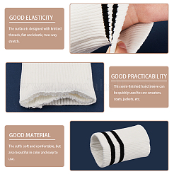 Stripe Pattern Cotton Tubular Knit Rib Cuff&nbsp;AJEW-WH0348-200A