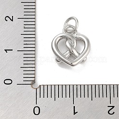 Rack Plating Heart Brass Pendants&nbsp;KK-M293-01P