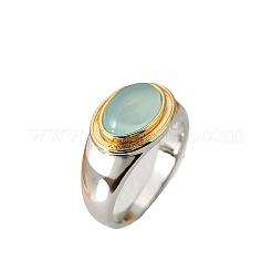 Oval Brass Cat Eye Finger Rings&nbsp;FS-WGC727D-04