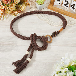 1Pc Handmade Weaving Cotton Tassel Waist Belts for Women Ladies Dress&nbsp;AJEW-CP0010-25B