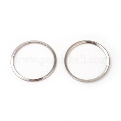 変色しにくい201ステンレススチール製リンクリング  リング  ステンレス鋼色  20x0.5mm  内径：17.5~18mm&nbsp;STAS-F192-001P-01