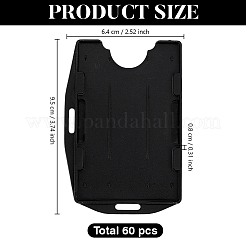 60Pcs PP Plastic ID Card Badge Holder&nbsp;DIY-GO0002-90