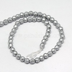 Electroplate Non-magnetic Synthetic Hematite Beads Strands&nbsp;G-J169C-3mm-M