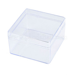 ポリスチレンプラスチックビーズ貯蔵容器  正方形  透明  8x8x5cm&nbsp;CON-N011-039