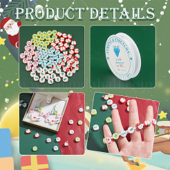 Christmas Handmade Polymer Clay Beads Kit for DIY Jewelry Making&nbsp;DIY-PH0004-04