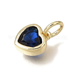 Valentine's Day Brass Pave Cubic Zirconia Charms&nbsp;CU-E002-03G