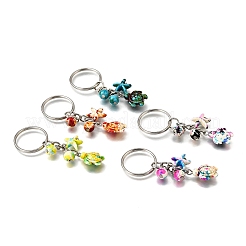 5Pcs Synthetic Turquoise Keychains&nbsp;KEYC-JKC01370