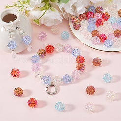 80Pcs UV Plating Iridescent Acrylic Beads&nbsp;MACR-SC0001-15