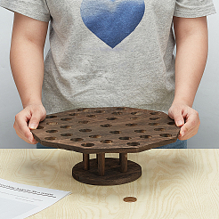 Polygon Wooden Display Stands&nbsp;ODIS-WH0030-100