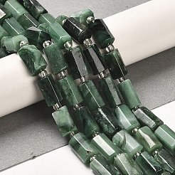 天然エメラルドビーズ連売り  シードビーズで  多面カット  コラム  8.5~11x5.5~6.5mm  穴：1mm  約14~15個/連  7.48''（19センチメートル）&nbsp;G-N327-06-34