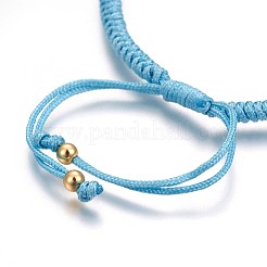 Nylon Cord Braided Bead Bracelets Making&nbsp;BJEW-F360-F17